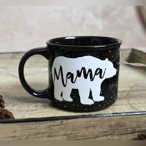 Mama Bear Black Ceramic Mug
